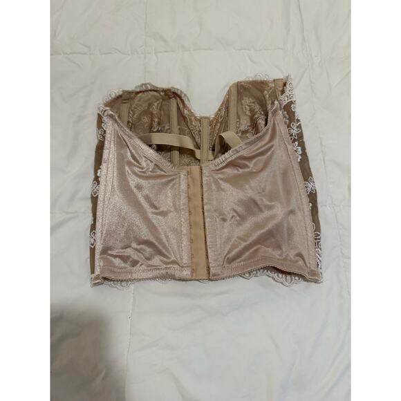 Victoria’s Secret Lace Corset Bustier Top | Strapless Floral Lace | Size 34D - Picture 4 of 6